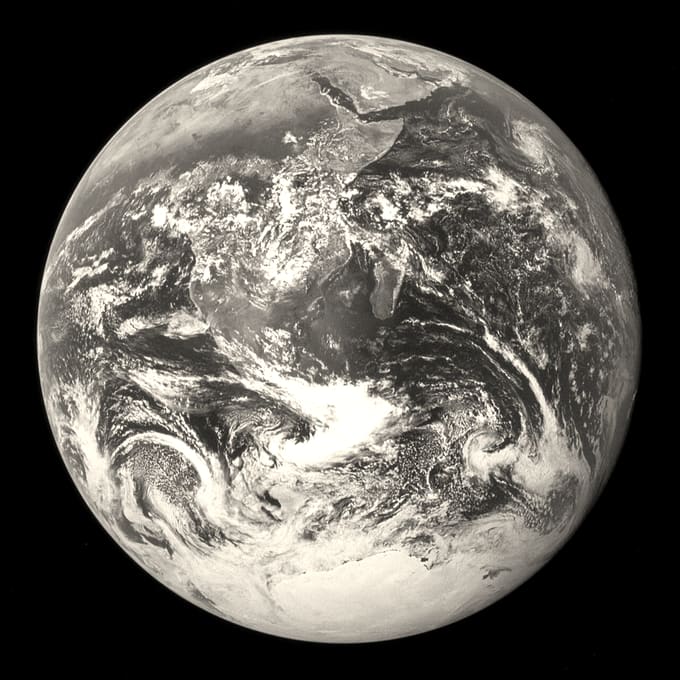 The Earth photographed from Apollo 17